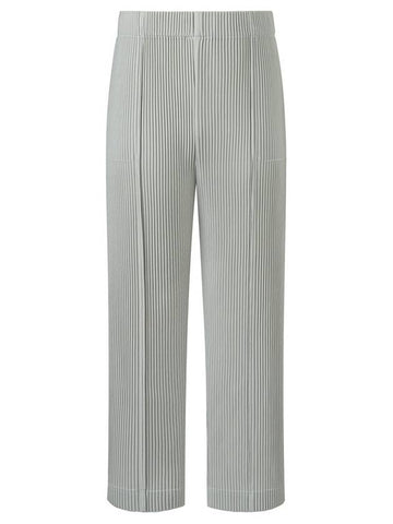 Unisex Utility Stitch Pleated Tuck Pants Light Gray - MONPLISSE - BALAAN 1