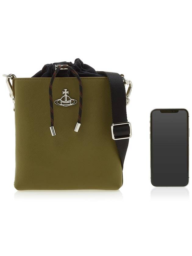 Saffiano Drawstring Cross Bag Green - VIVIENNE WESTWOOD - BALAAN 7