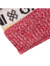 Logo Graphic Intarsia Knit Beanie Red - GANNI - BALAAN 9