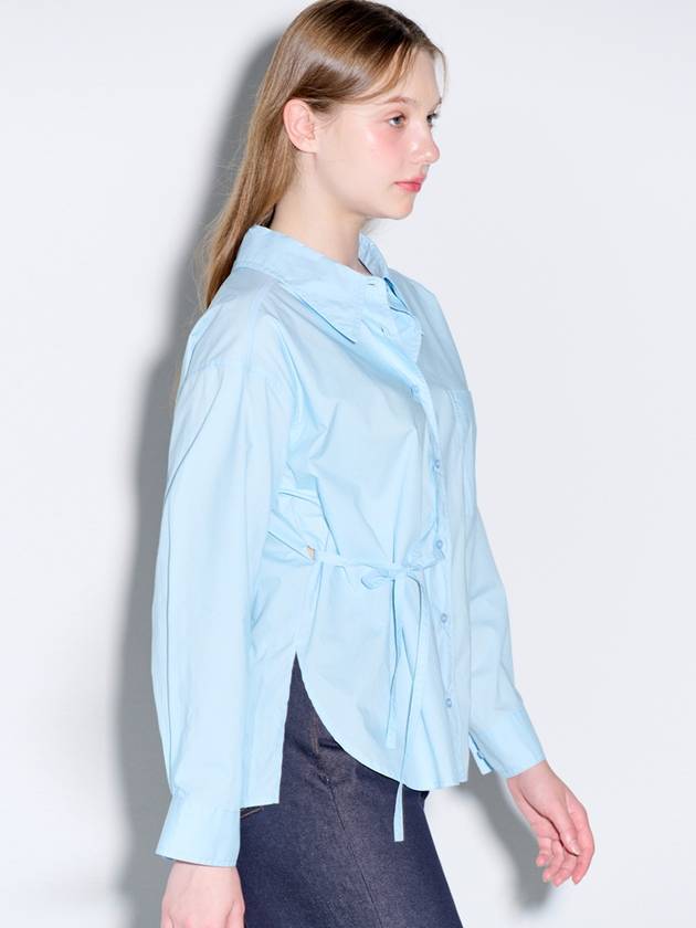 Loose fit strap detail shirtBlue - OPENING SUNSHINE - BALAAN 3