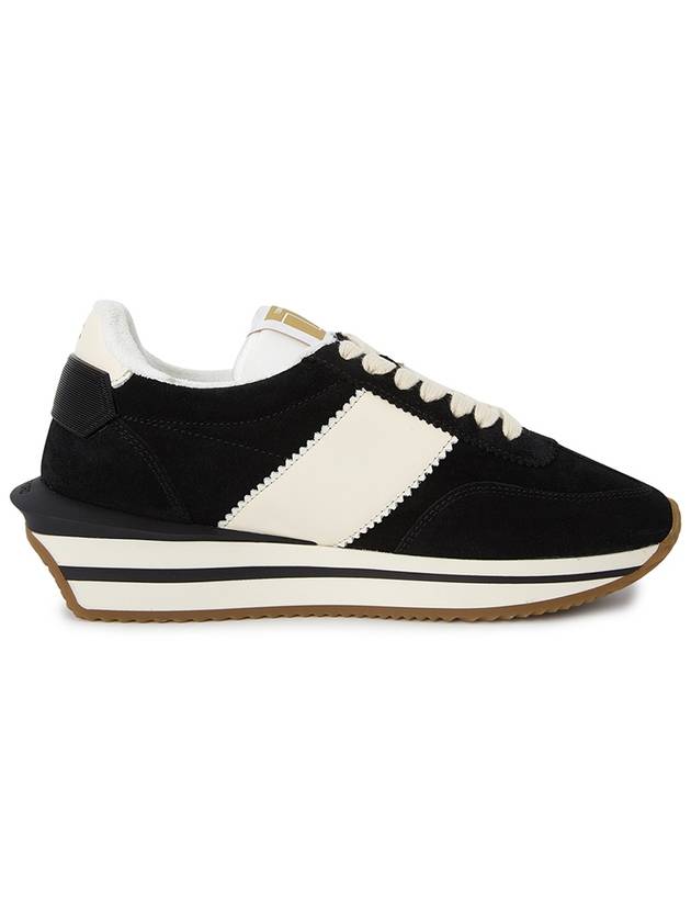 Suede James Sneakers Black Cream - TOM FORD - BALAAN 5