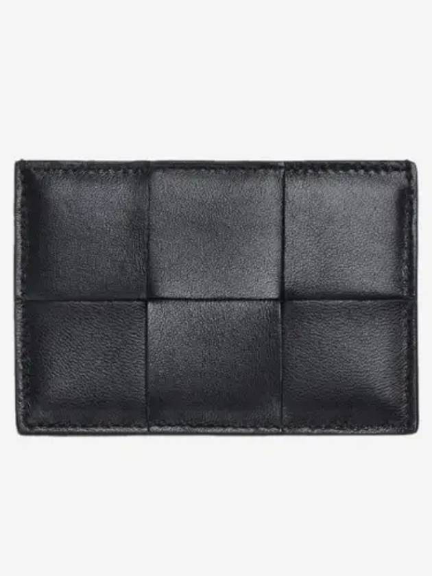 Intrecciato Lambskin Calfskin Card Wallet Black - BOTTEGA VENETA - BALAAN 2