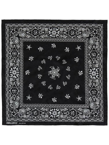 Knot Paisley Bandana Scarf Black - UNALLOYED - BALAAN 1