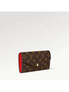 Sarah Monogram Long Wallet Brown Red - LOUIS VUITTON - BALAAN 4