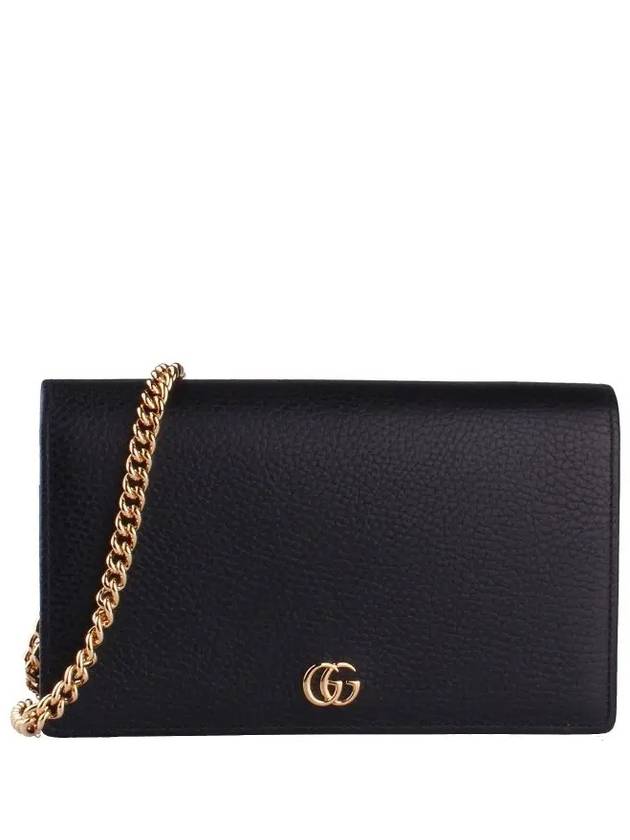 Women's GG Marmont Chain Cross Bag Black - GUCCI - BALAAN 2