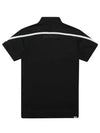 Sporty Design Mock Neck T-Shirt LS9502WM - BLACK&WHITE - BALAAN 5