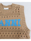 brown knit sleeveless - GANNI - BALAAN 8