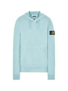 Waffen Patch Cotton Fleece Hoodie Aqua - STONE ISLAND - BALAAN 2