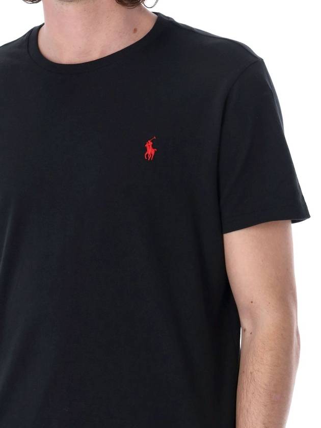 Men's Embroidered Pony Short Sleeve T-Shirt Black - POLO RALPH LAUREN - BALAAN 4