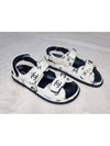 Coco Camellia White Velcro Sandals 235mm G35927X56877 - CHANEL - BALAAN 3