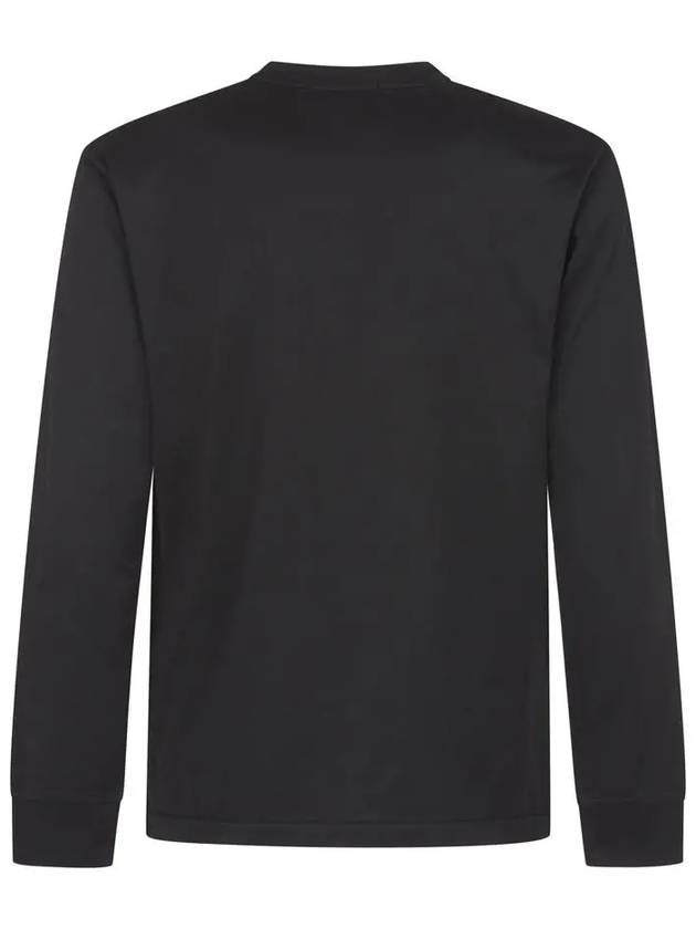 Cotton Jersey Long Sleeve T Shirt Black - STONE ISLAND - BALAAN 4