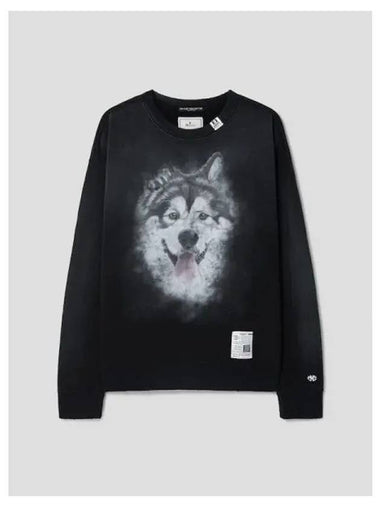 Men s Distressed Dog Print Pullover Black Domestic Product GM0024022376627 - MIHARA YASUHIRO - BALAAN 1