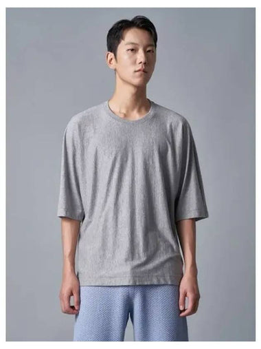 Release Relax Fit T Shirt Basic Round Neck Gray Domestic Product - ISSEY MIYAKE - BALAAN 1