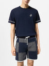 Signature short sleeve crew neck t shirt navy blue 1AFXJO - LOUIS VUITTON - BALAAN 3