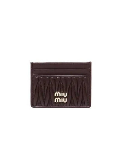 Materasse Nappa Leather Card Wallet Dark Brown - MIU MIU - BALAAN 2