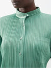 Pleated Please Issey Miyake Stand Collar Technical Pleated Shirt - ISSEY MIYAKE - BALAAN 2