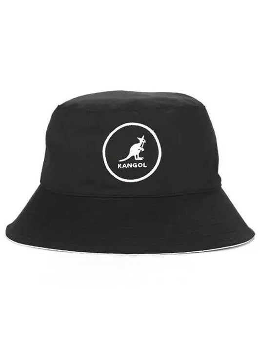 Logo Cotton Bucket Hat Black - KANGOL - BALAAN 1