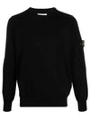 Crewneck Soft Cotton Knit Top Black - STONE ISLAND - BALAAN 2