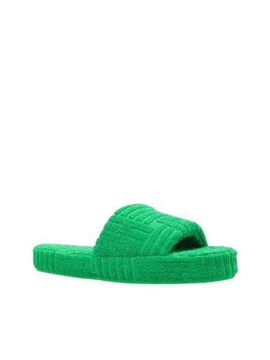 Terry Fabric Slippers Green - BOTTEGA VENETA - BALAAN 2