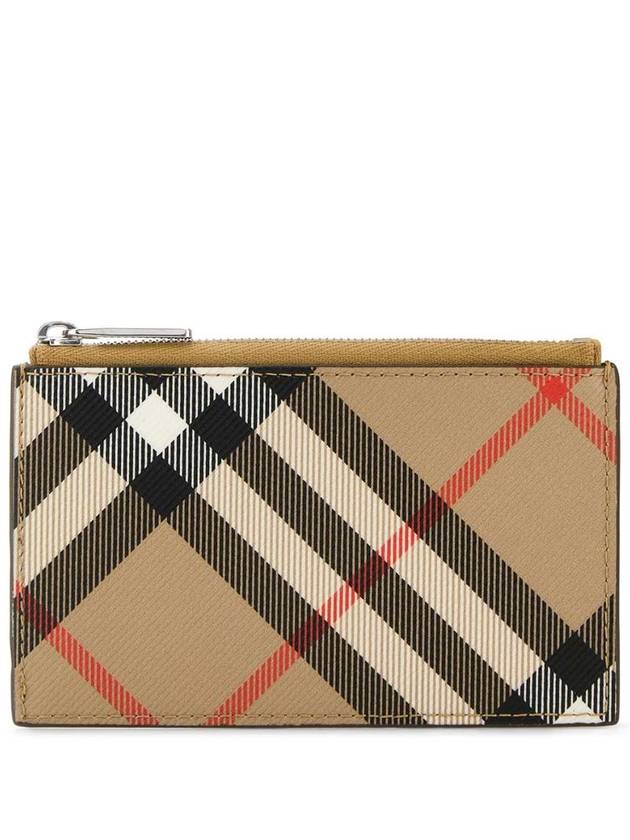 Check Zip Card Wallet Sand - BURBERRY - BALAAN 2