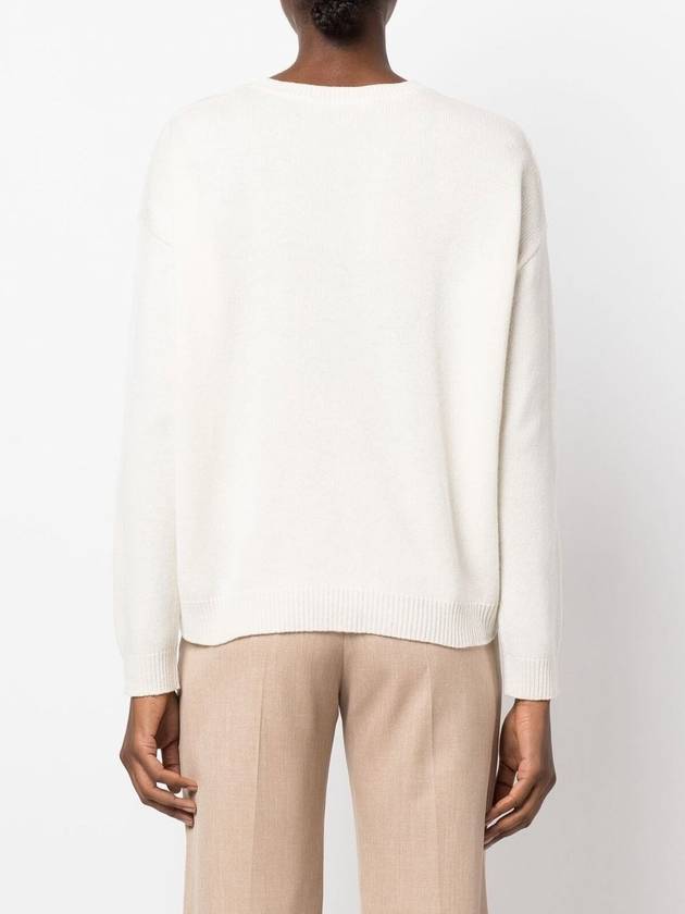 Edo Monogram Cashmere Knit Top Ivory - MAX MARA - BALAAN 5