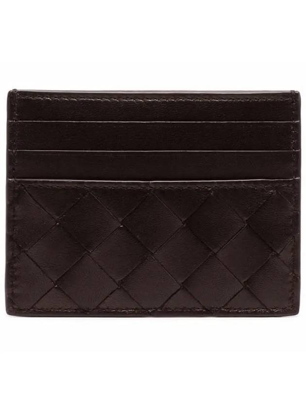 Intrecciato Leather Card Wallet Dark Brown - BOTTEGA VENETA - BALAAN 4