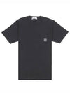 Fissato Treatment Organic Cotton Short Sleeve T-Shirt Black - STONE ISLAND - BALAAN 2