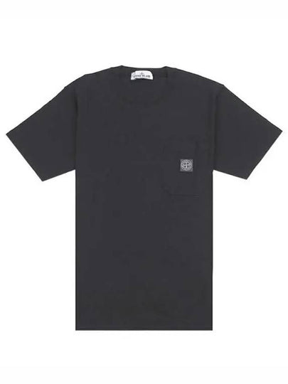 Fissato Treatment Organic Cotton Short Sleeve T-Shirt Black - STONE ISLAND - BALAAN 2