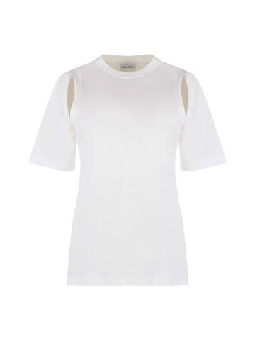 24FW Short Sleeve T-Shirt K20K207192 YAF White - CALVIN KLEIN - BALAAN 1