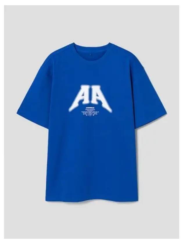 Men s Aa Logo T shirt Blue Domestic Product - ADER ERROR - BALAAN 1