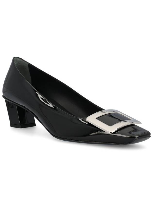 Women's Belle Vivier Metal Buckle Pumps Black - ROGER VIVIER - BALAAN 3