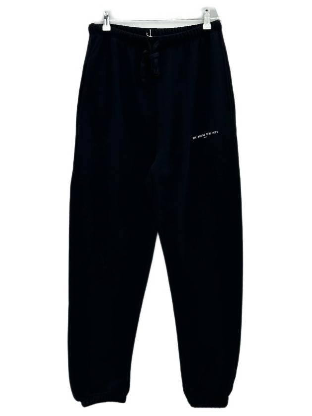 Logo Print Cotton Track Pants Black - IH NOM UH NIT - BALAAN 2