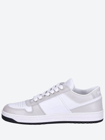 Downtown Leather Low Top Sneakers White - PRADA - BALAAN 2