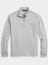 Embroidered Pony Logo Half Zip-Up Knit Top Grey - POLO RALPH LAUREN - BALAAN 2