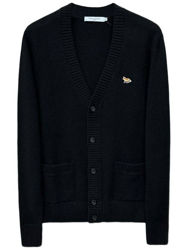 Baby Fox Patch Cosy Cardigan Black - MAISON KITSUNE - BALAAN 2