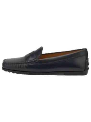 City Gomino Driving Shoes Deep Dark Blue Loafer - TOD'S - BALAAN 1