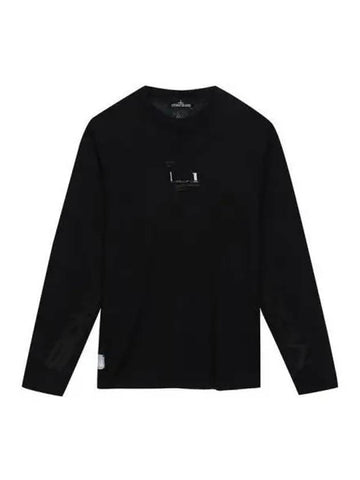 T shirt shadow long sleeve black white - STONE ISLAND - BALAAN 1