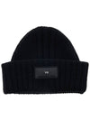 Logo Knit Beanie Black - Y-3 - BALAAN 2