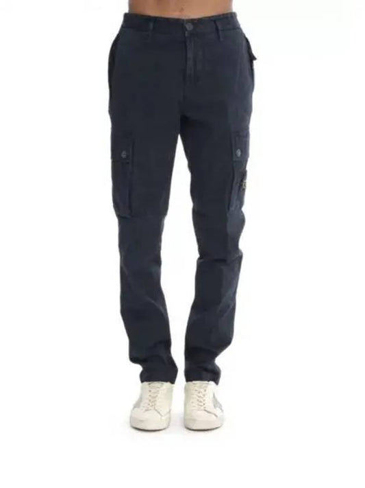 Compass Badge Cargo Straight Pants Blue - STONE ISLAND - BALAAN 2