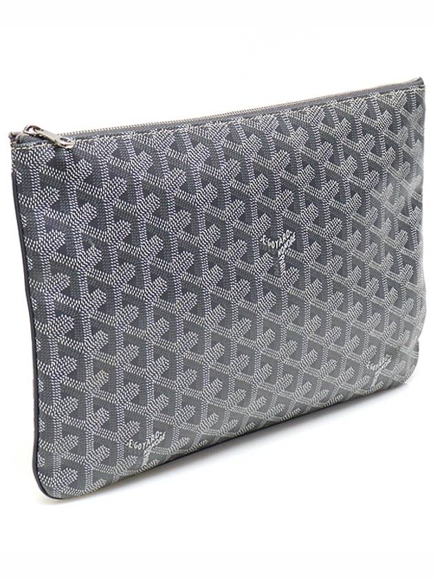 Goyard APMSENAT2 MM Gray Special Color Goyardin Canvas Senna Clutch - GOYARD - BALAAN 3