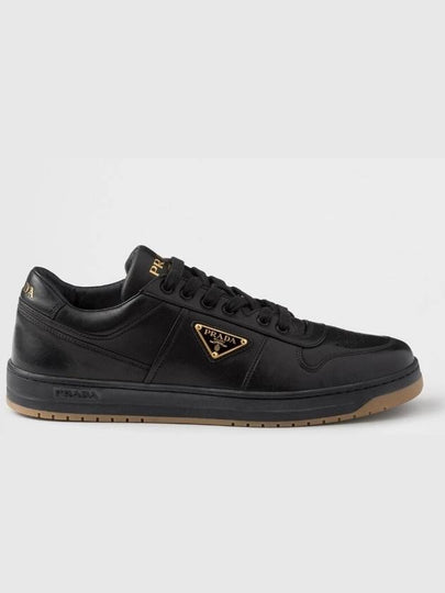 Downtown Nappa Leather Low Top Sneakers Black - PRADA - BALAAN 2