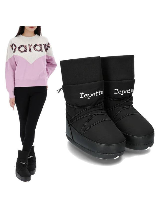 Gentiane Logo Winter Boots Black - REPETTO - BALAAN 2