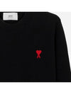 Heart Logo Men s Sweater Knit Black BFHKS001001 - AMI - BALAAN 3