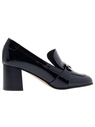 Gancini Ornament Leather Pumps Heels Black - SALVATORE FERRAGAMO - BALAAN 1