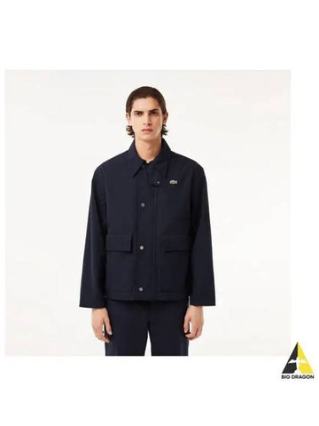 Men s Shirt Collar Outer Dark Navy - LACOSTE - BALAAN 1