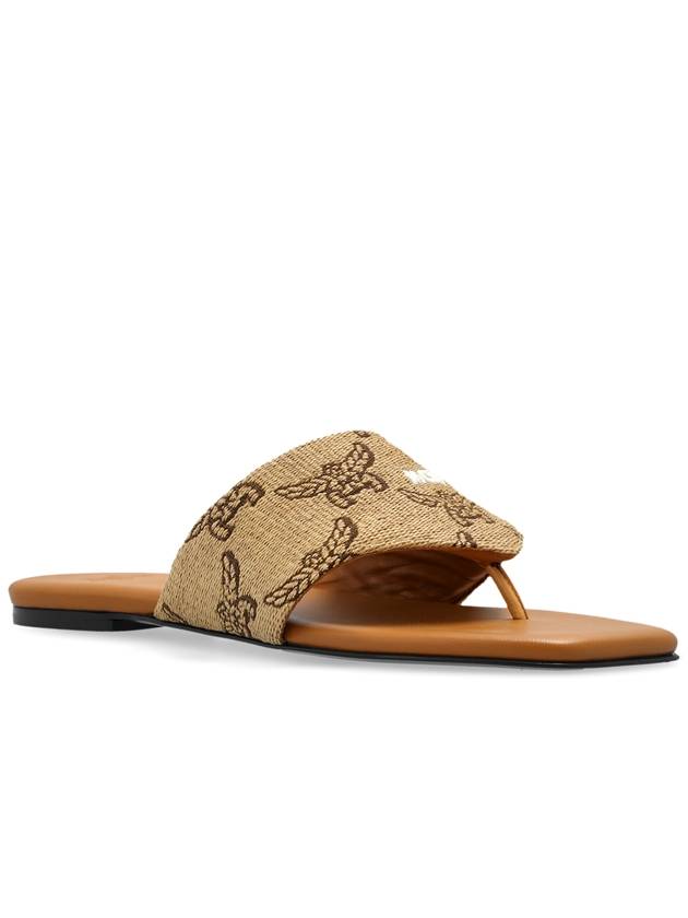 MCM Monogram Slides, Women's, Beige - MCM - BALAAN 4