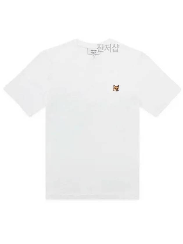 Fox Head Patch Classic Short Sleeve T-Shirt White - MAISON KITSUNE - BALAAN 2