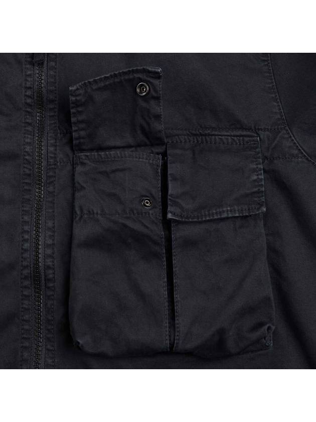 Garment Dyed Stretch Cotton Overshirt Black - STONE ISLAND - BALAAN 5