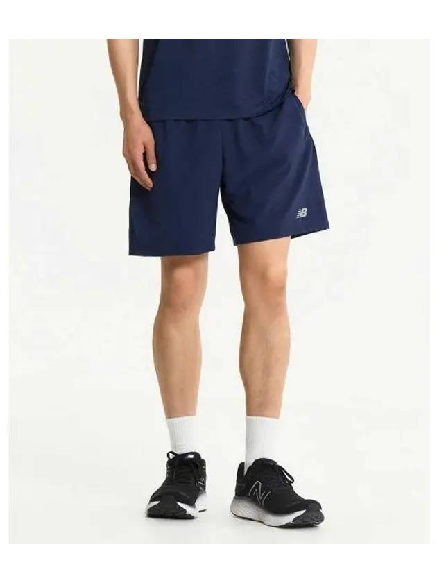 NBNVE4P081 MEN Running 5 quarter Short Pants NAVY - NEW BALANCE - BALAAN 1