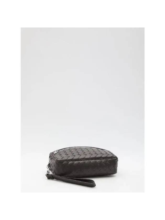 Intrecciato Zipper Leather Pouch Bag Brown - BOTTEGA VENETA - BALAAN 6